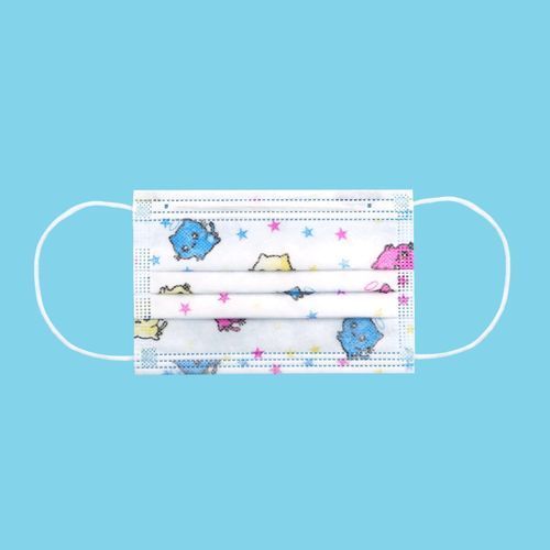 Kids Lovely Fashion Children Face Masks Medical Ear Loop Disposable Face Masks Design May Vary 50PCs - White Design