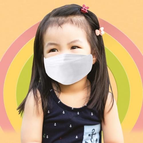 KF94 10pcs Kids Disposable Face Mask for Ages 7-13 Children - White