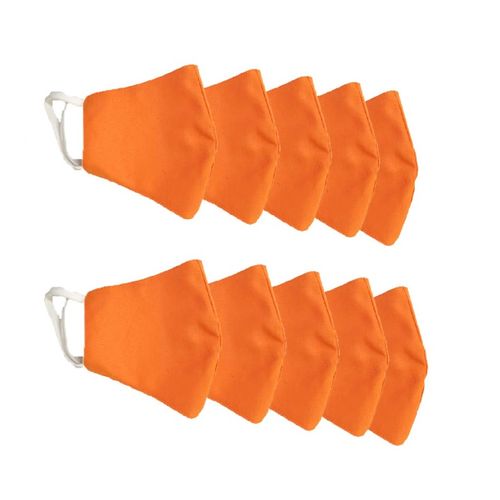 Pack of 50 Reusable 2 Layer Face Masks - Orange