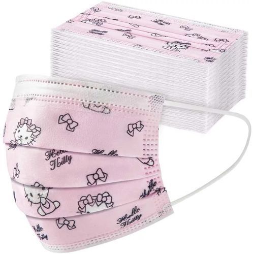 Kids Lovely Fashion Disposable Ear loop Face Mask 3 Ply Face Mask -Color And Design May Vary