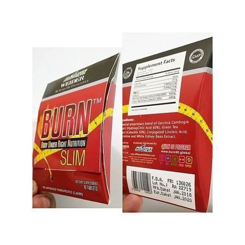 Weider Burn Slim Tablets -10 Tablets, Natural Appetite Suppressant, Burns Fat.