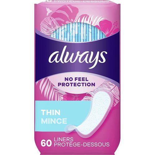 Always Thin Mince, Wrapped Pantiliners, 60 Count