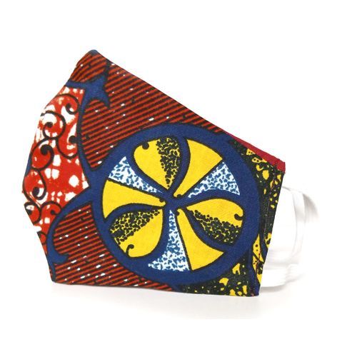 Face Mask - Blue Yellow Red Orange