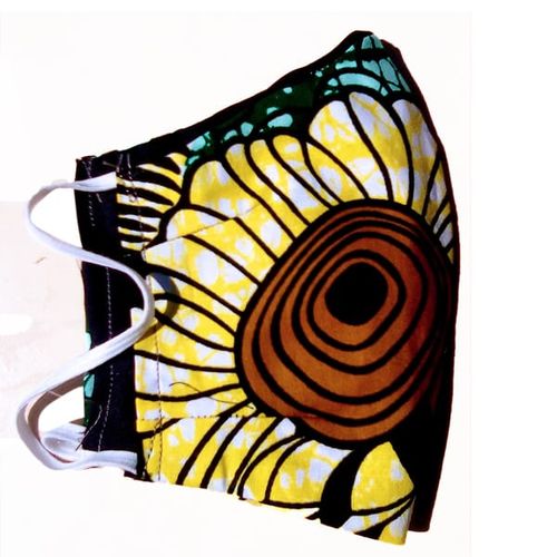 4 PC's Cotton Kitenge Face Masks - multi colour.