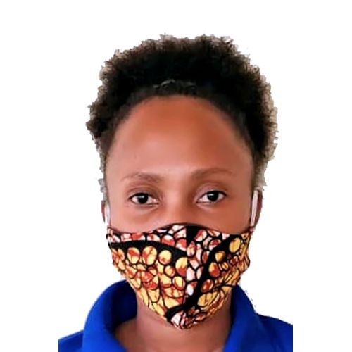 4 PC's Cotton Kitenge Face Masks - multi colour.