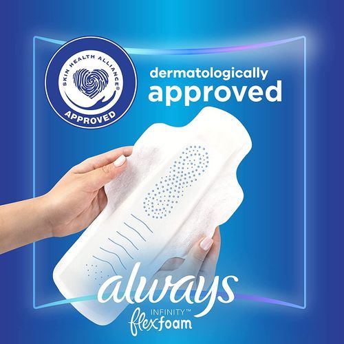 Always Infinity Feminine Pads For Women, Overnight Absorbency, With Wings, Size 4, 26 Count