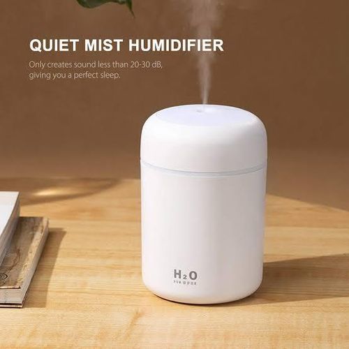 H20 White Fresh Air Humidifier Mini Large Mist Volume USB Air Humidifier Household Small Desktop Humidifier Intelligent Car New Aromatherapy Machine Peace