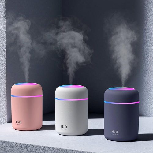 H20 Portable Mini USB Bedroom Fresh Air Humidifier Mini Large Mist Volume USB Air Humidifier Household Small Desktop Humidifier Intelligent Car New Aromatherapy Machine.