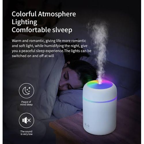 H20 Portable Mini USB Bedroom Fresh Air Humidifier Mini Large Mist Volume USB Air Humidifier Household Small Desktop Humidifier Intelligent Car New Aromatherapy Machine.
