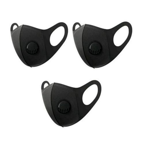 3pack Adult Neoprene Face Mask With Vent-Black