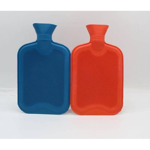 2 Litre Rubber Hot Water Bottle Bag Hand Warmers Winter Warm-Red. Blue Green