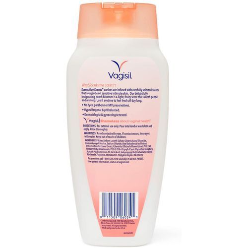 Vagisil Scentsitive Scents - Feminine Vaginal Wash, Peach Blossom, 12 Fl Oz