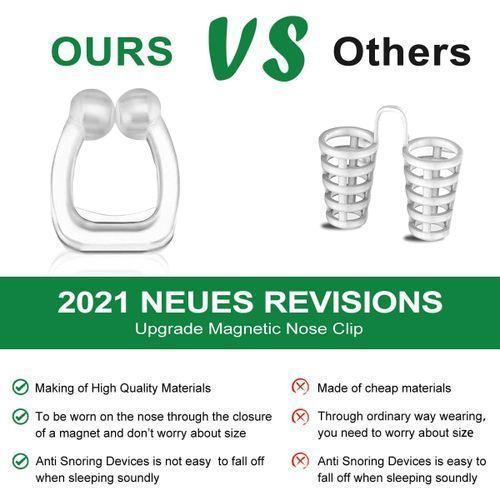 Silicone Magnetic Anti Snore Clips Upgraded Nose Relief Nasal Dilator Stop Snoring Nose Device Snore Stopper Snoring Solution