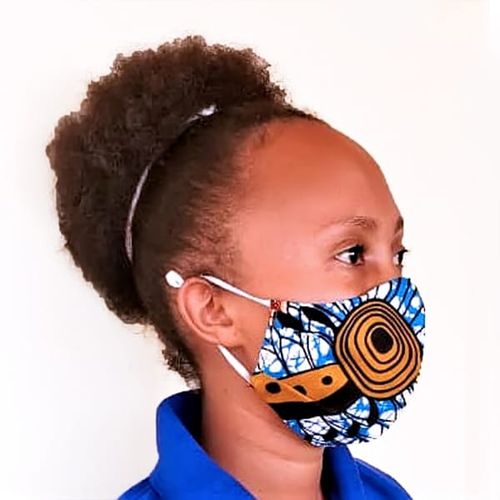 Cotton Kitenge Face mask-Multi colour.