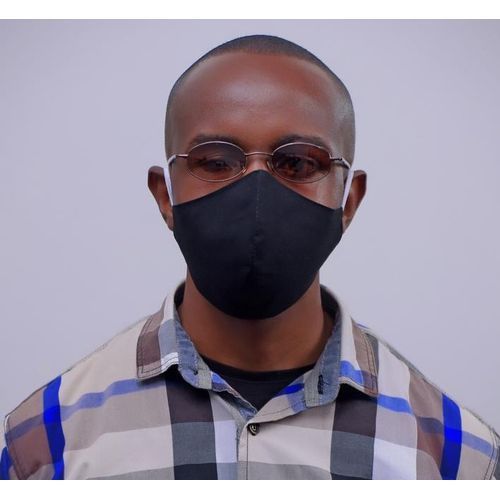 SILK Adult's Reusable/ Protective Polyester V-Shape Face Mask - Black