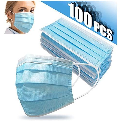 Mask 100Pcs Face Mouth Masks - Blue