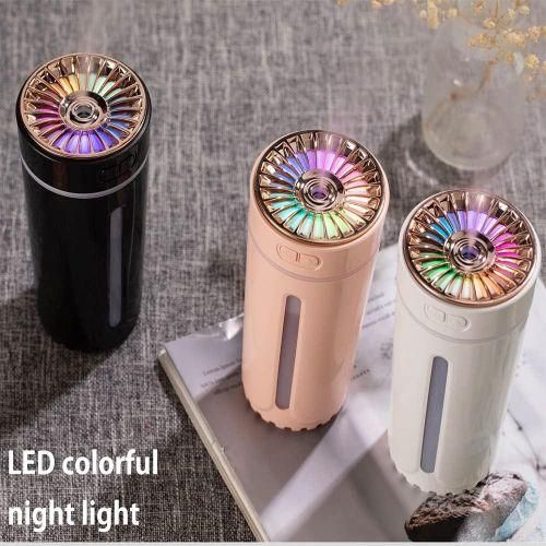 Humidifier with LED Night Light for The Office Bedroom Cordless Humidifiers Air Humidifier for Baby Cool Mist with Night Light Waterless Auto-Off  White Pink Black