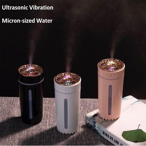 Humidifier with LED Night Light for The Office Bedroom Cordless Humidifiers Air Humidifier for Baby Cool Mist with Night Light Waterless Auto-Off  White Pink Black