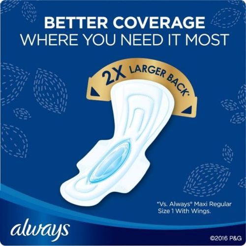 Always Maxi Extra Heavy Overnight Pads With Wings, Size 5 – 27 pieces (US)