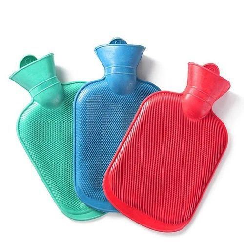 2L Rubber Hot Water Bottle Bag Hand Warmers Winter Warm-Blue Red Green