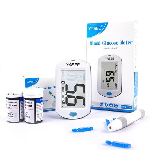 YASEE Glucometer Value-Pack With Lancing Device + Pack Of Fifty Strips + Fifty Lancets, Simple & Accurate Glucose Testing Meter
