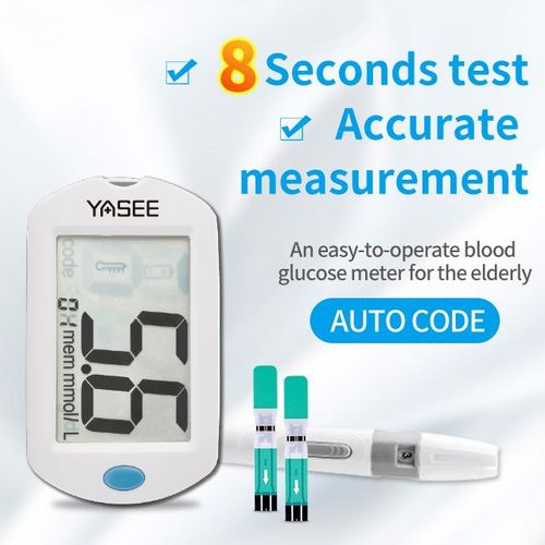 YASEE Glucometer Value-Pack With Lancing Device + Pack Of Fifty Strips + Fifty Lancets, Simple & Accurate Glucose Testing Meter
