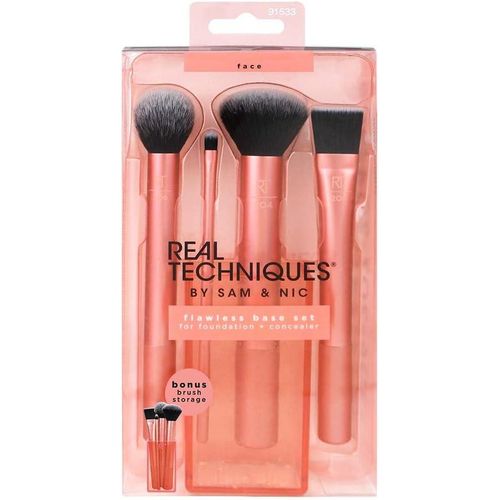 Real Technique  Brushes Set (Everyday Essentials, Enhanced Eye, Flawless Base).Professional All In One Brushes For Every Occasion Set