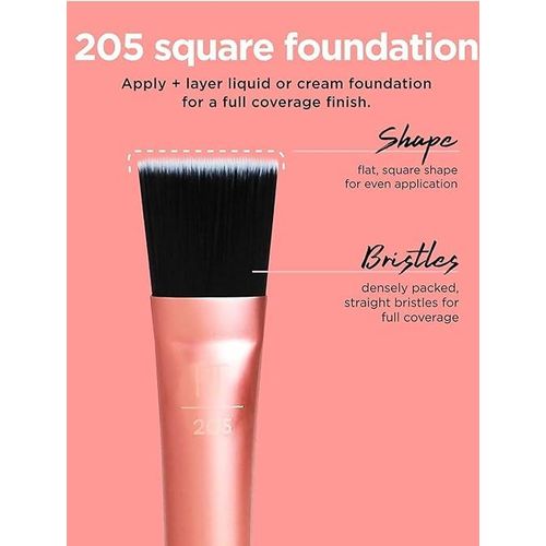 Real Technique  Brushes Set (Everyday Essentials, Enhanced Eye, Flawless Base).Professional All In One Brushes For Every Occasion Set