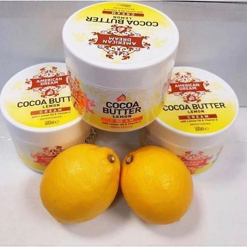 American Dream Cocoa Butter Lemon Brightening Cream With Lemon Oil & Vitamin E 500ml