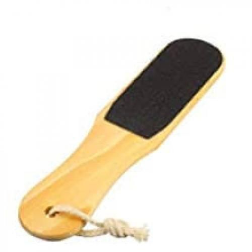 Scrubber  2 Sided Dead Skin Remover Foot File/Scrubber With Wooden Handle - Cream