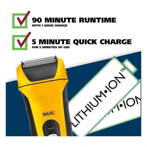 Wahl Rechargeable LifeProof Wet/Dry Shaver - Black,Yellow