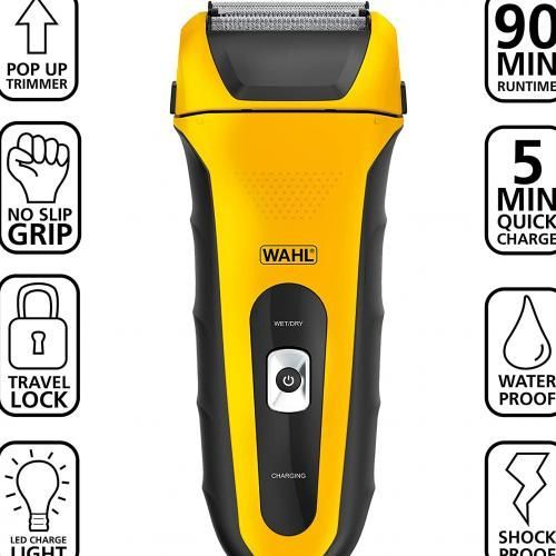 Wahl Rechargeable LifeProof Wet/Dry Shaver - Black,Yellow