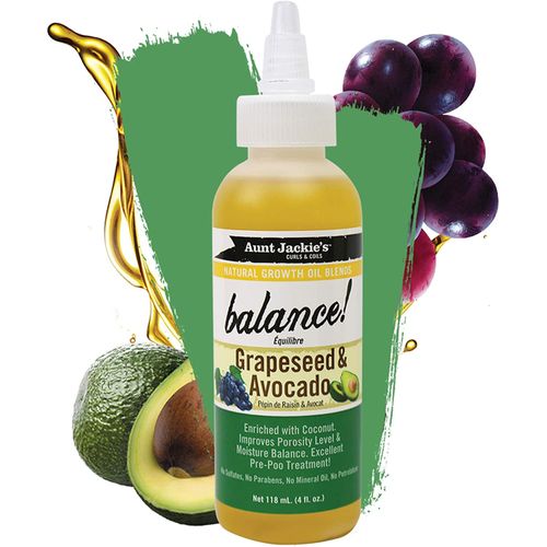 Aunt Jackie'S Balance Grapeseed & Avocado Oil 4oz