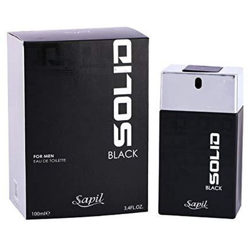 Sapil Solid Black Eau De Toillette Spray For Men 100ml