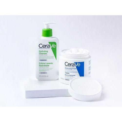 Cerave Deep Hydration Routine For Dry Skin - Cleanser 236ml And Moisturizing Cream 454g Set