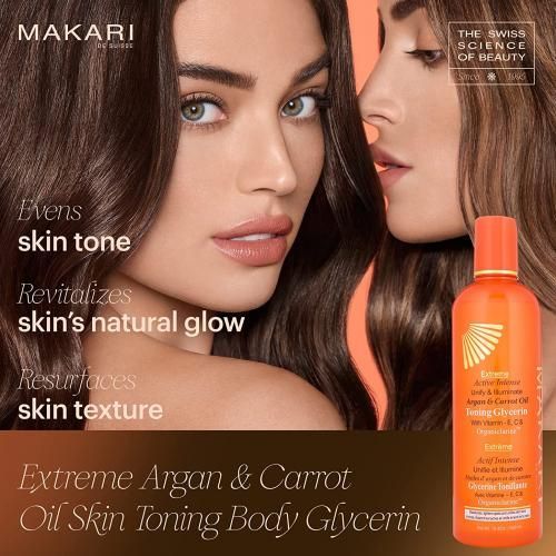 Makari Extreme Carrot & Argan Oil Skin Toning Body Glycerin- 16.8oz