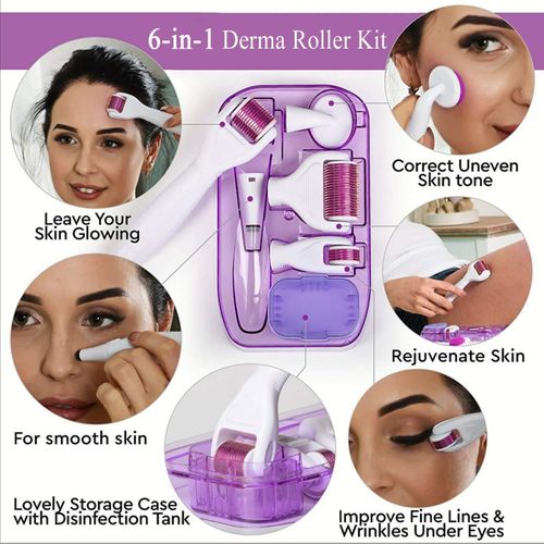 Drs Derma Roller 6 in 1 Tool Set Purple
