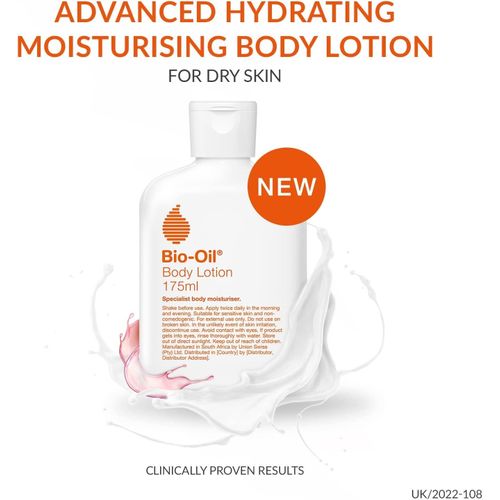 Bio Oil Body Lotion 175ml  Ultra-Light Body Moisturiser for Dry Skin  Daily Moisturising Lotion with Oil-in-Water Technology  Non-Greasy Fast Absorption
