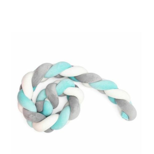 Braided Anti-Collission Baby Bed Bumper-Blue