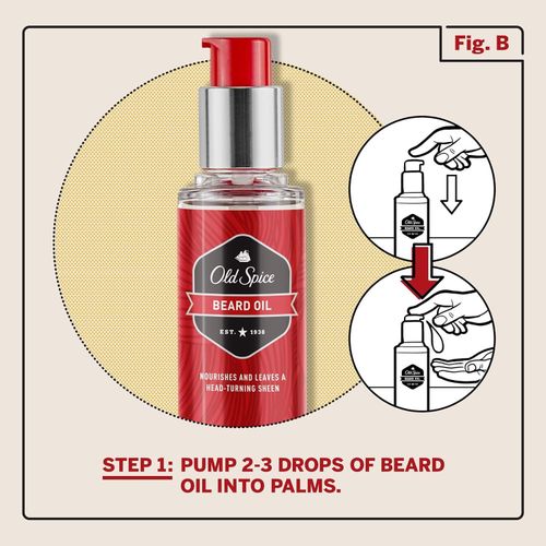 Old Spice Nourishing Men Beard Oil 50ml With A Classic Scent
