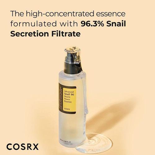 Cosrx Snail Mucin 96% Power Repairing Essence, Hydrating Skin Repair Serum Serum For Face, Korean Skincare, 100ml