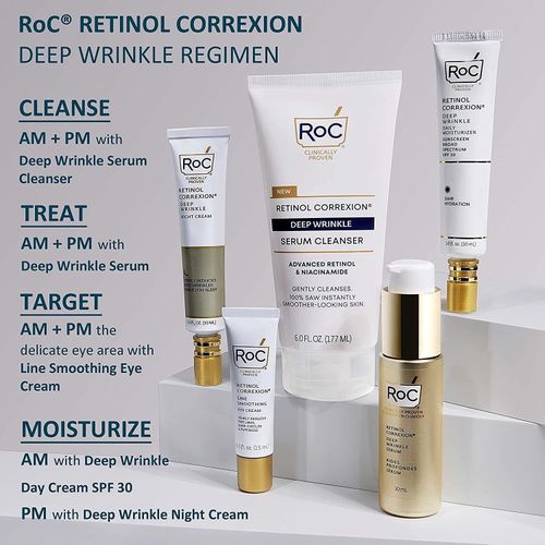 Retinol Correxion Deep Wrinkle Retinol Face Serum With Ascorbic Acid For Fine Lines, Dark Spots, Acne Scars, 1oz