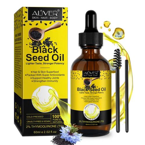 Organic Black Seed Oil for Hair Growth, Skin, Face, Massage, and Essential Oils