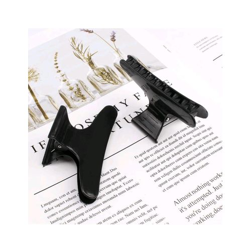 12 pcs Black Butterfly Style Hair Clips For Styling, washing, Sectioning, Cutting and Coloring