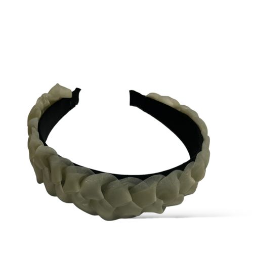 Solid Cross Headbands Twisted Knotted Hair Band White