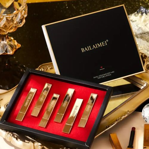 Ocean BAILAIMEI Luxury Gold Bar Matte Lipstick Set &ndash; 5 Shades