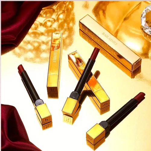 Ocean BAILAIMEI Luxury Gold Bar Matte Lipstick Set – 5 Shades