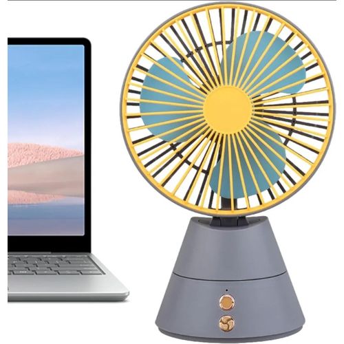 180 Degrees Rotating Head Table Fan Gray Colour