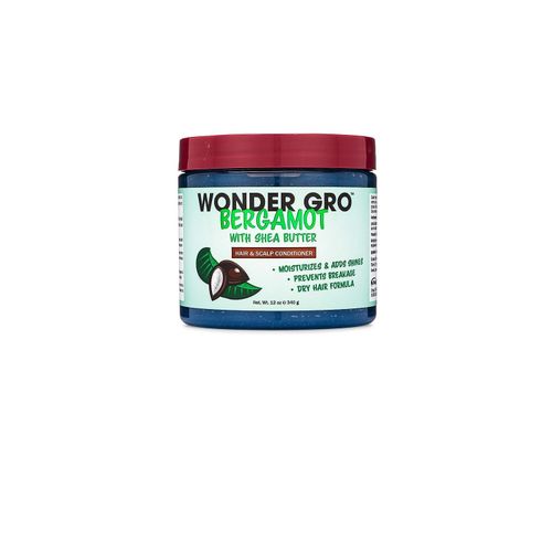 Wonder Gro  Bergamot with Shea Butter Hair Grease Styling Conditioner, 12 fl oz - Moisturizes & Adds Shine, Prevents Breakage - Best Dry Hair Formula