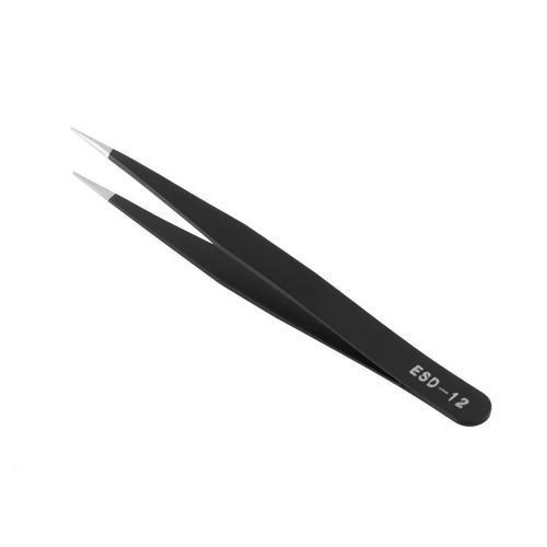 Tweezer Tool Rhinestones Gem Decor Eyelash - Black